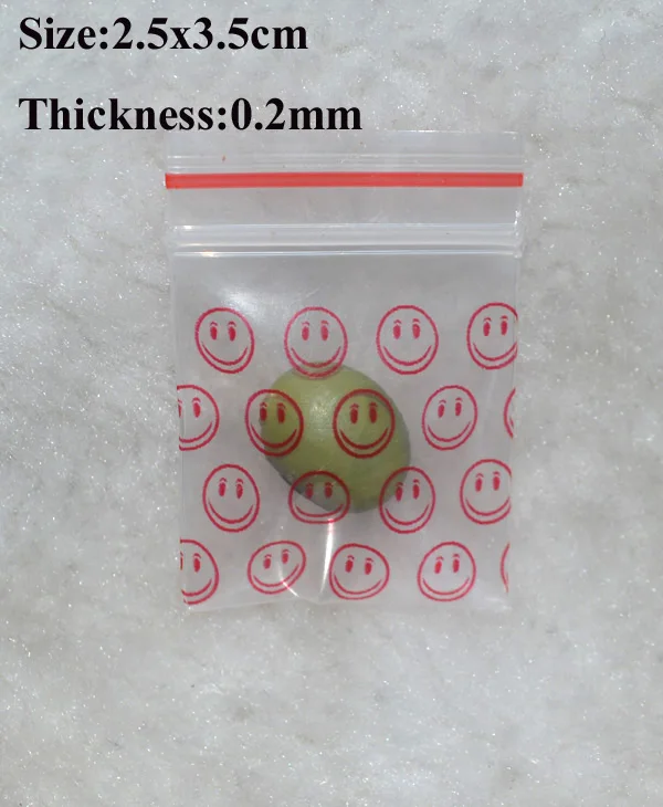 1000 шт./лот, 2,5*3,5 см 1 ''x 1,4'', прозрачный небольшой пакет с застежкой-молнией, печатный узор smile, перезаряжаемый пластиковый пакет, мини-упаковка
1000 шт./лот, 2,5*3,5 см 1 ''x 1,4'', прозрачный небольшой пакет с застежкой-молнией, печатный узор smile, перезаряжаемый пластиковый пакет, мини-упаковка