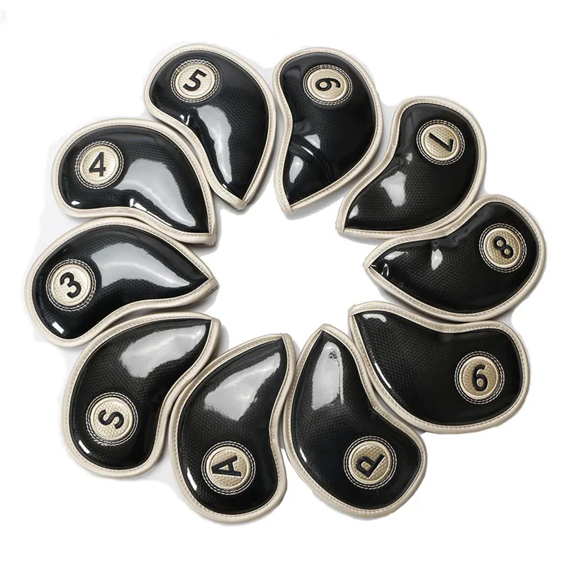 10pcs/set Mirror PU leather Golf iron headcover High quality golf club cover black blue red gold golf headcover
10pcs/set Mirror PU leather Golf iron headcover High quality golf club cover black blue red gold golf headcover