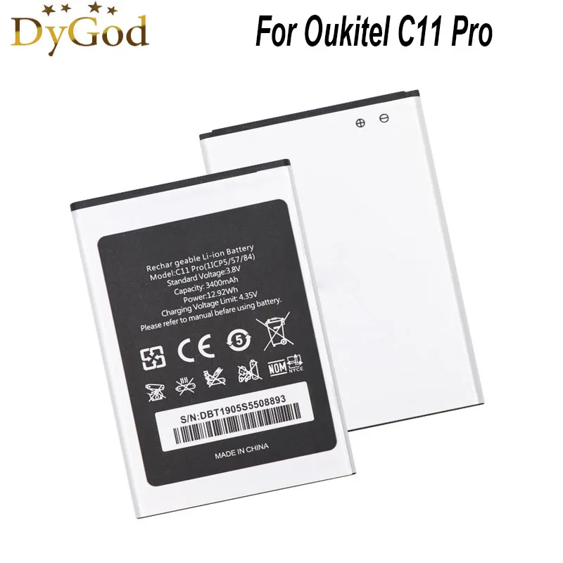 DyGod 3400mAh C11 Pro Battery for Oukitel C11 Pro High Quality mobile phone Battery
DyGod 3400mAh C11 Pro Battery for Oukitel C11 Pro High Quality mobile phone Battery