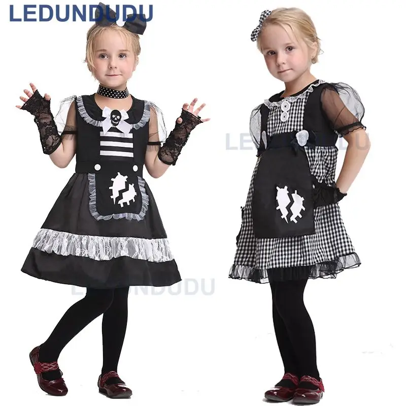 Children Black White Maid Cosplay Costume Girls Apron Dress Kids Halloween Party Clothes
Children Black White Maid Cosplay Costume Girls Apron Dress Kids Halloween Party Clothes