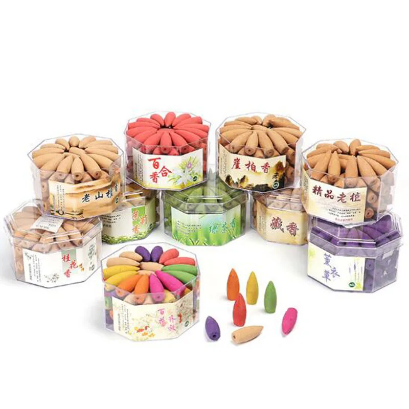70Pcs/Box Natural Backflow Cones Aromatherapy Incense Reflux Tower Incense Sandalwood Lavender Wormwood Apply for Living Room
70Pcs/Box Natural Backflow Cones Aromatherapy Incense Reflux Tower Incense Sandalwood Lavender Wormwood Apply for Living Room
