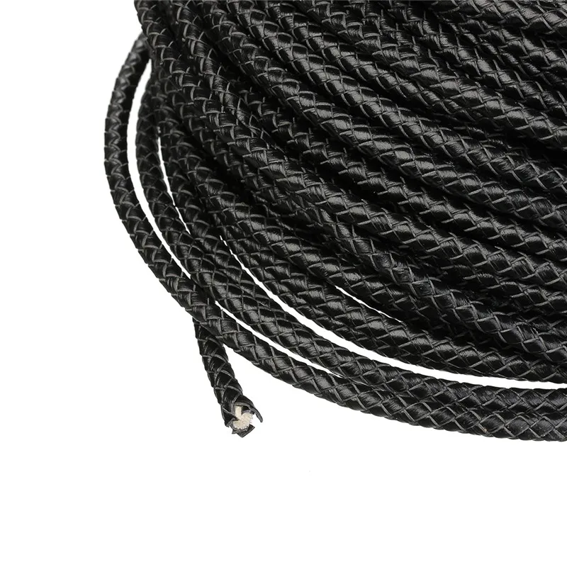 LOULEUR 2meter/lot 5mm Diameter Braided Leather Cord Rope Fit Bracelets Necklaces Findings for Leather Bracelet Jewelry Making
LOULEUR 2meter/lot 5mm Diameter Braided Leather Cord Rope Fit Bracelets Necklaces Findings for Leather Bracelet Jewelry Making