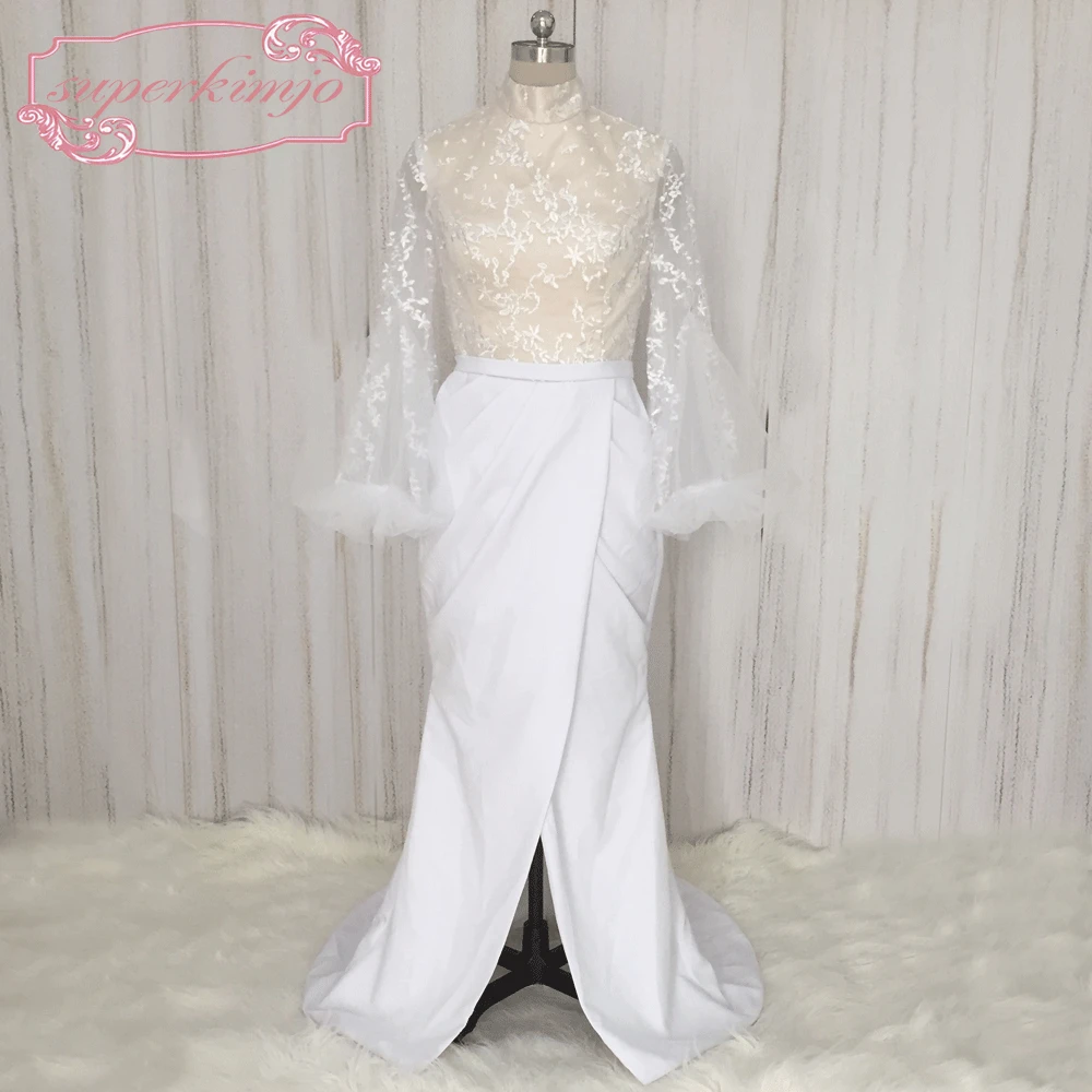 SuperKimJo Vestidos De Festa High Neck White Evening Dresses Long Sleeve Lace Applique White Elegant Evening Gown Robes
SuperKimJo Vestidos De Festa High Neck White Evening Dresses Long Sleeve Lace Applique White Elegant Evening Gown Robes