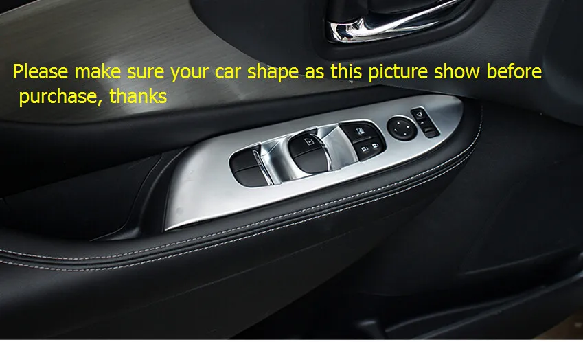 Lapetus Inner Door Armrest Window Lift Switch Button Decoration Frame Cover Trim 4 Pcs For Nissan Murano 2015 2016 2017 2018 ABS
Lapetus Inner Door Armrest Window Lift Switch Button Decoration Frame Cover Trim 4 Pcs For Nissan Murano 2015 2016 2017 2018 ABS