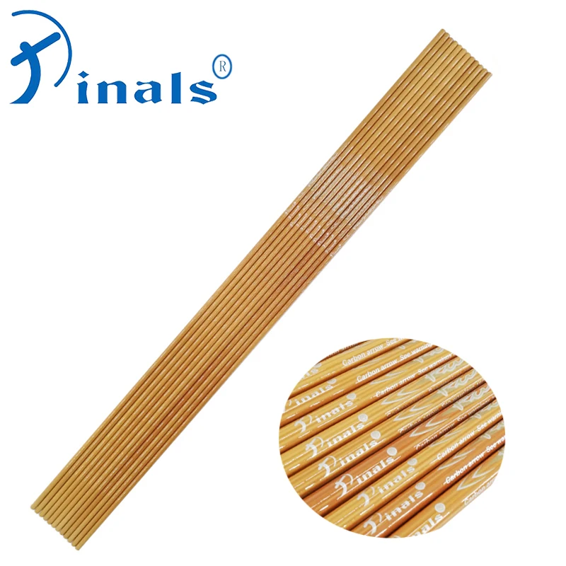 Pinals Spine 400 500 600 стрельба из лука бамбуковой кожи углеродные стрелы вал ID6.2mm 32 дюйма