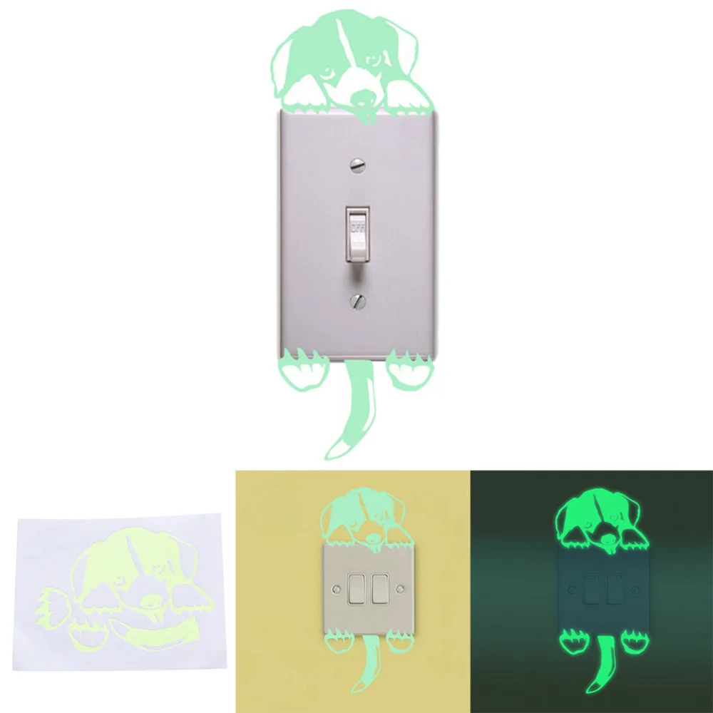 DIY Luminous Wall Stickers creative Cute Dog Wallpaper Switch Stickers Home Bedroom Parlor Decoration
DIY Luminous Wall Stickers creative Cute Dog Wallpaper Switch Stickers Home Bedroom Parlor Decoration