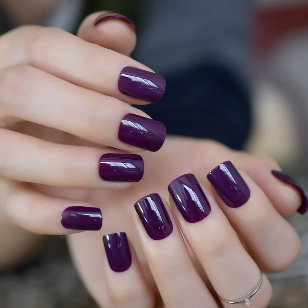 Dark Purple Acrylic Candy Manicure Products Elegant Lady False Nail Point Short Full Cover Hot ABS Finger Nail Tools 24Pcs 100C
Dark Purple Acrylic Candy Manicure Products Elegant Lady False Nail Point Short Full Cover Hot ABS Finger Nail Tools 24Pcs 100C