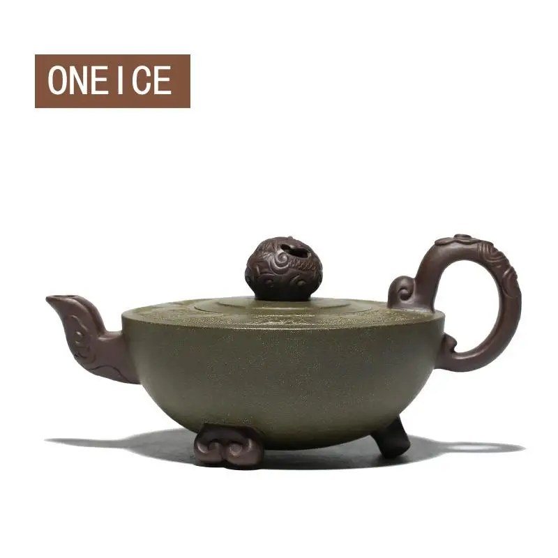 Raw Ore Dark Green Mud Three-legged Dragon Ball Pot Yixing Purply Clay Teapot Chinese Kongfu Tea Pots 270ml Teaware
Raw Ore Dark Green Mud Three-legged Dragon Ball Pot Yixing Purply Clay Teapot Chinese Kongfu Tea Pots 270ml Teaware