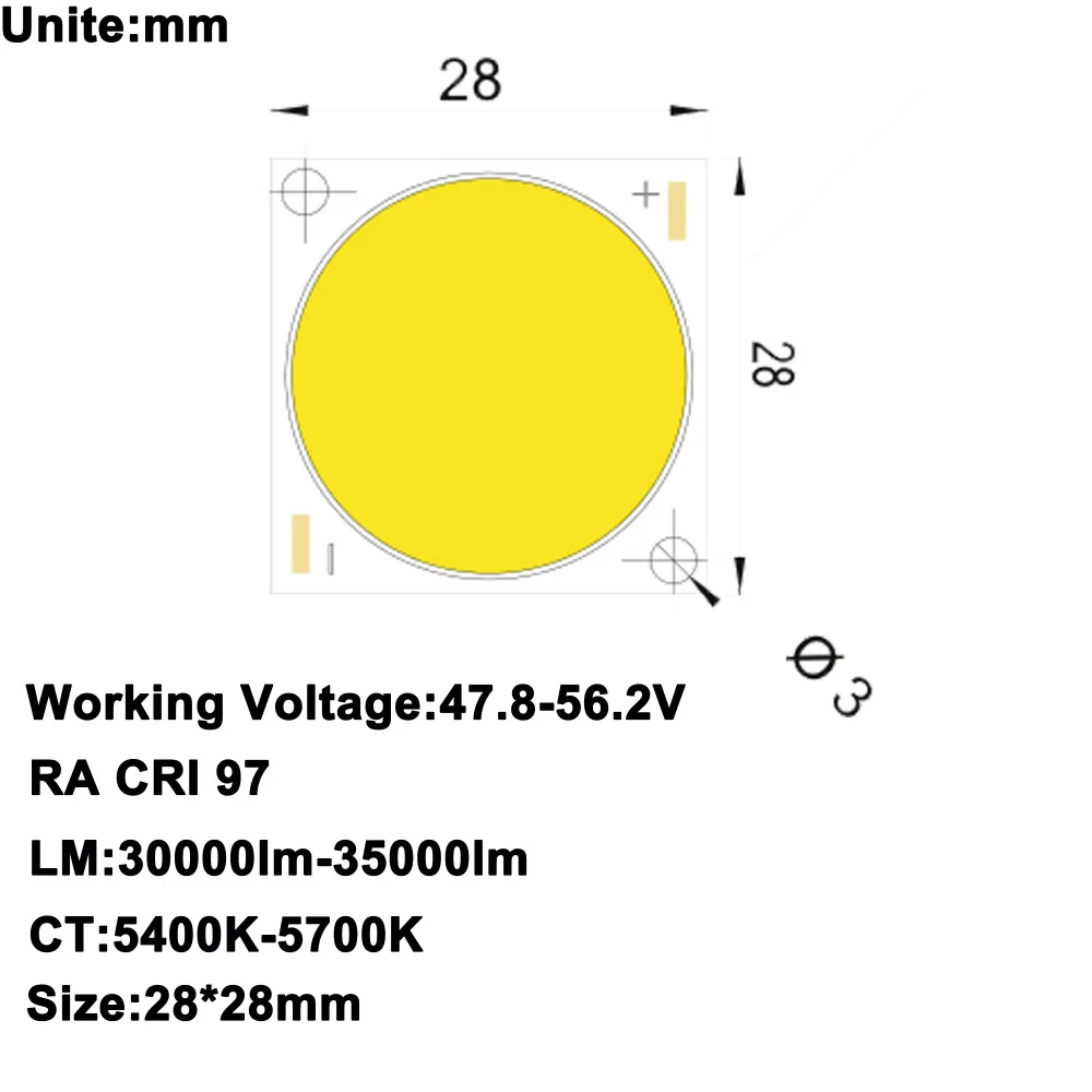 DIY LED U HOME High CRI RA 95+ Power 300W COB Daylight 5600K DC47.8 56.2V 5750mA 30000lm for Home Cinema Projector|Светодиодные