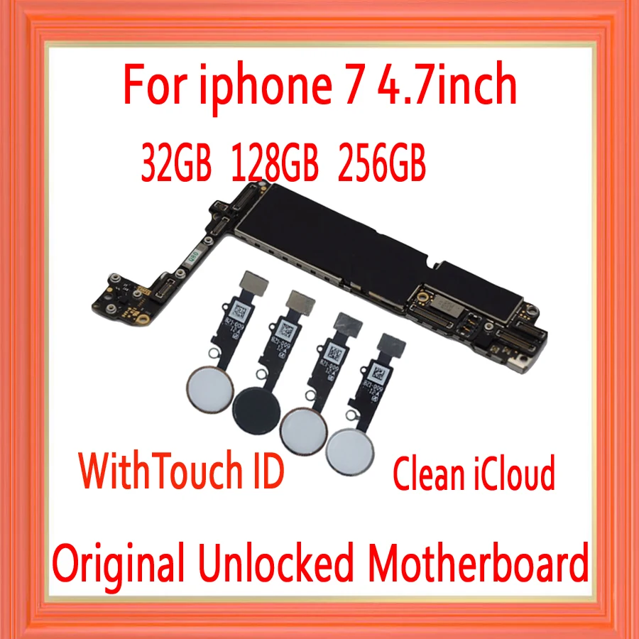 32GB/128GB/256GB for iphone 7 Motherboard with Full unlocked,100% Original for iphone 7 Mainboard with/no Touch ID,Free iCloud
32GB/128GB/256GB for iphone 7 Motherboard with Full unlocked,100% Original for iphone 7 Mainboard with/no Touch ID,Free iCloud