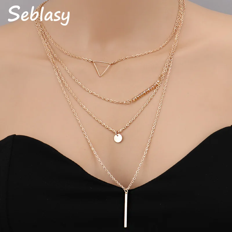 Seblasy Hot Sale Bohemian Multi Layer Long Statement Beads Stripe Sequins Triangle Clavicle Chain Necklaces & Pendants for Women
Seblasy Hot Sale Bohemian Multi Layer Long Statement Beads Stripe Sequins Triangle Clavicle Chain Necklaces & Pendants for Women