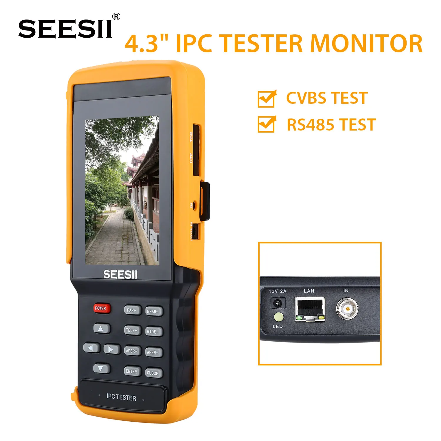 IPC9300 IPC/wifi/TVI/CVI/аналоговый 4 3 ''сенсорный CCTV тестер для IP/аналоговая камера 1080 P