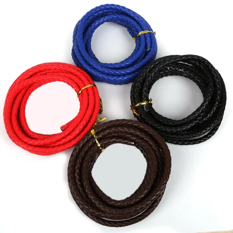 3meters/lot 7mm Width Round Braided PU Leather Cord 4 Colors DIY Craft Rope String for Jewelry Necklace Bracelet Making
3meters/lot 7mm Width Round Braided PU Leather Cord 4 Colors DIY Craft Rope String for Jewelry Necklace Bracelet Making