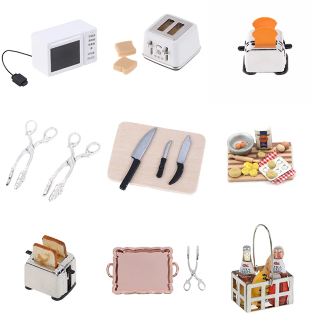 New Microwave Food Bread Cooking Board Knife Chopping Block Pretend Play Kitchen Toy 1: 12 1:6 Scale Miniature For Doll House
New Microwave Food Bread Cooking Board Knife Chopping Block Pretend Play Kitchen Toy 1: 12 1:6 Scale Miniature For Doll House