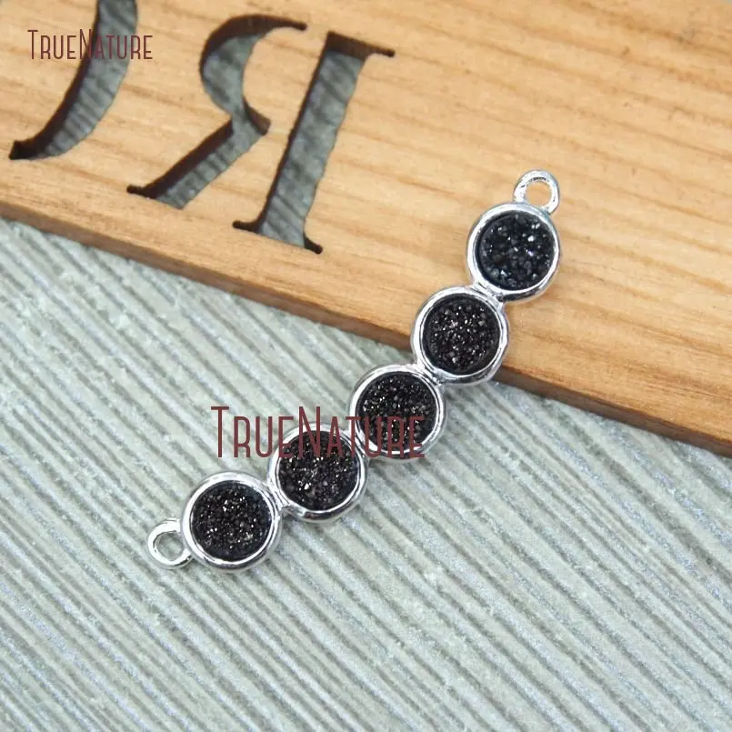 10Pcs Five Titanium Black Druzy Crystal Silver Electroplated Round Shape Pendant Copper Pendant 34x5mm PM12547
10Pcs Five Titanium Black Druzy Crystal Silver Electroplated Round Shape Pendant Copper Pendant 34x5mm PM12547
