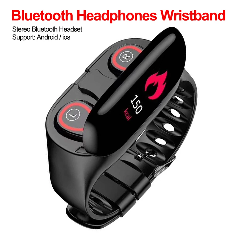 Newest Smart Wristband With Bluetooth Earphone Blood Pressure Monitor Smart Watch Long Time Standby Sport Men Watch
Newest Smart Wristband With Bluetooth Earphone Blood Pressure Monitor Smart Watch Long Time Standby Sport Men Watch