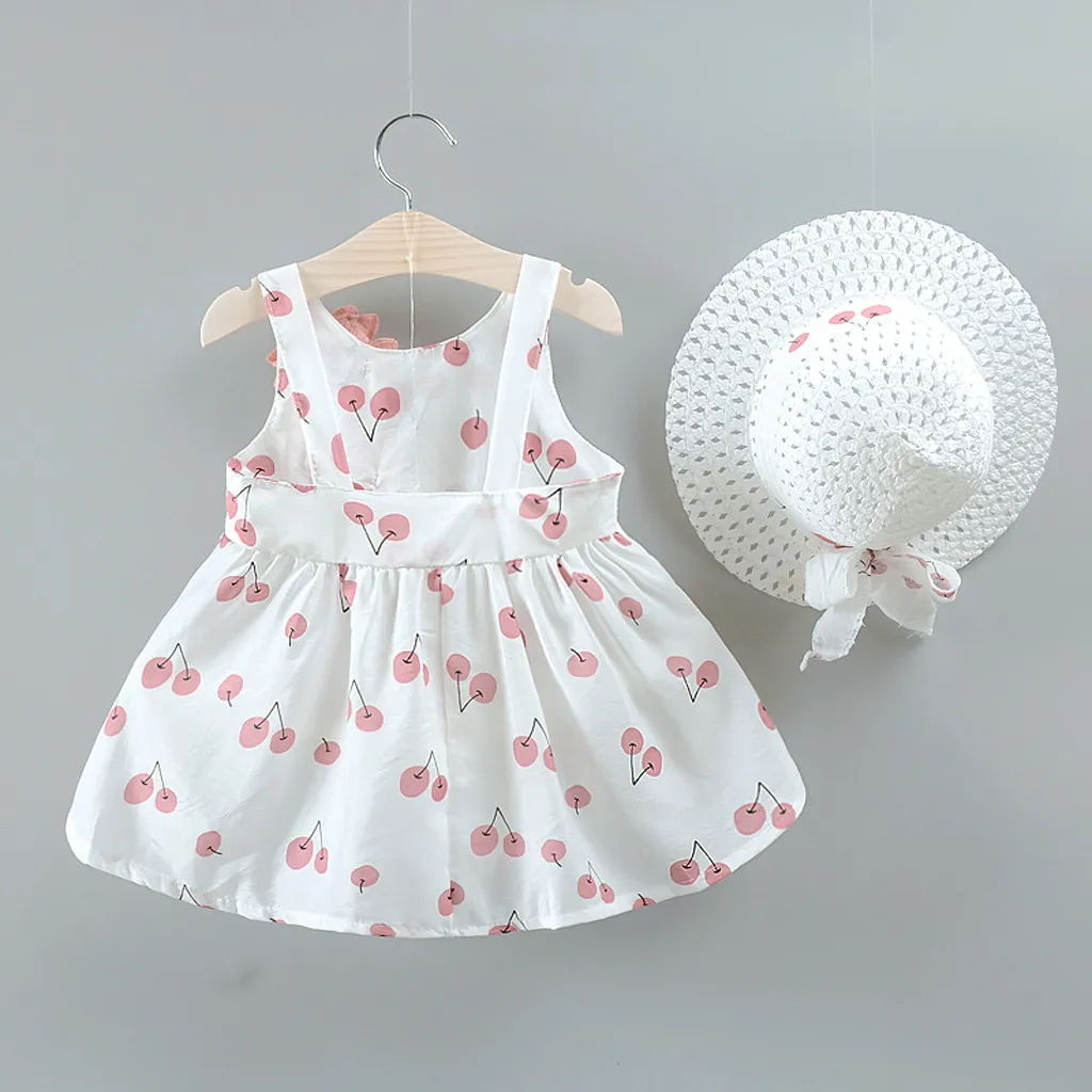 Summer New Fashion Toddler Kid Baby Girl Cherry Printed Princess Dress+Hat Outfits Set Clothes HOOLER
Summer New Fashion Toddler Kid Baby Girl Cherry Printed Princess Dress+Hat Outfits Set Clothes HOOLER