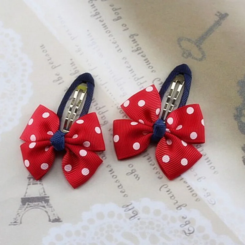 1pcs Kids Girls Hair Clips Ribbon Bow Kids Bowknot Hairpins Hair Accessories lovely Dot Print Hairclip 2 Colors
1pcs Kids Girls Hair Clips Ribbon Bow Kids Bowknot Hairpins Hair Accessories lovely Dot Print Hairclip 2 Colors