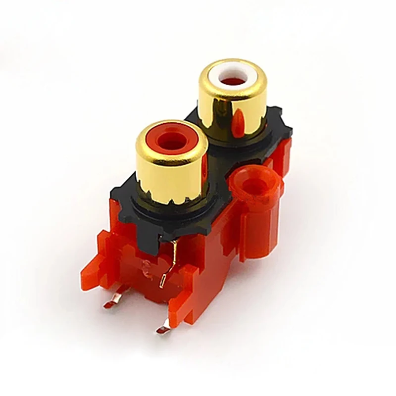 10pcs RCA Connector AV Audio Video Plug AV Socket Copper RCA Socket Two Holes Red and White Holes Gold-plated
10pcs RCA Connector AV Audio Video Plug AV Socket Copper RCA Socket Two Holes Red and White Holes Gold-plated