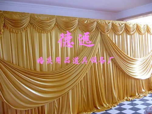2015 NEW Designed Wedding Backdrops with luxurious Gold Swag for Wedding Decorations 3m*6m wedding stage curtain
2015 NEW Designed Wedding Backdrops with luxurious Gold Swag for Wedding Decorations 3m*6m wedding stage curtain