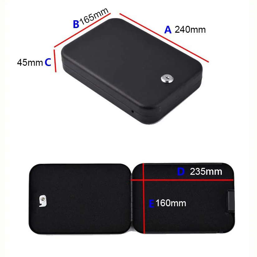 Security Safes Key Lock Portable Car Safe box Handgun Valuables Money Jewelry Storage box strongbox Cold-rolled steel sheet
Security Safes Key Lock Portable Car Safe box Handgun Valuables Money Jewelry Storage box strongbox Cold-rolled steel sheet