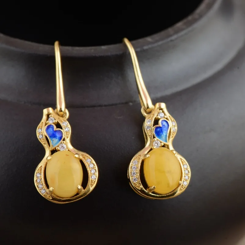 Emperor Jewelry Line S925 Pure Silver Mosaic Beeswax Earrings Contracted Exquisite Product Fine Jewels For Women
Emperor Jewelry Line S925 Pure Silver Mosaic Beeswax Earrings Contracted Exquisite Product Fine Jewels For Women