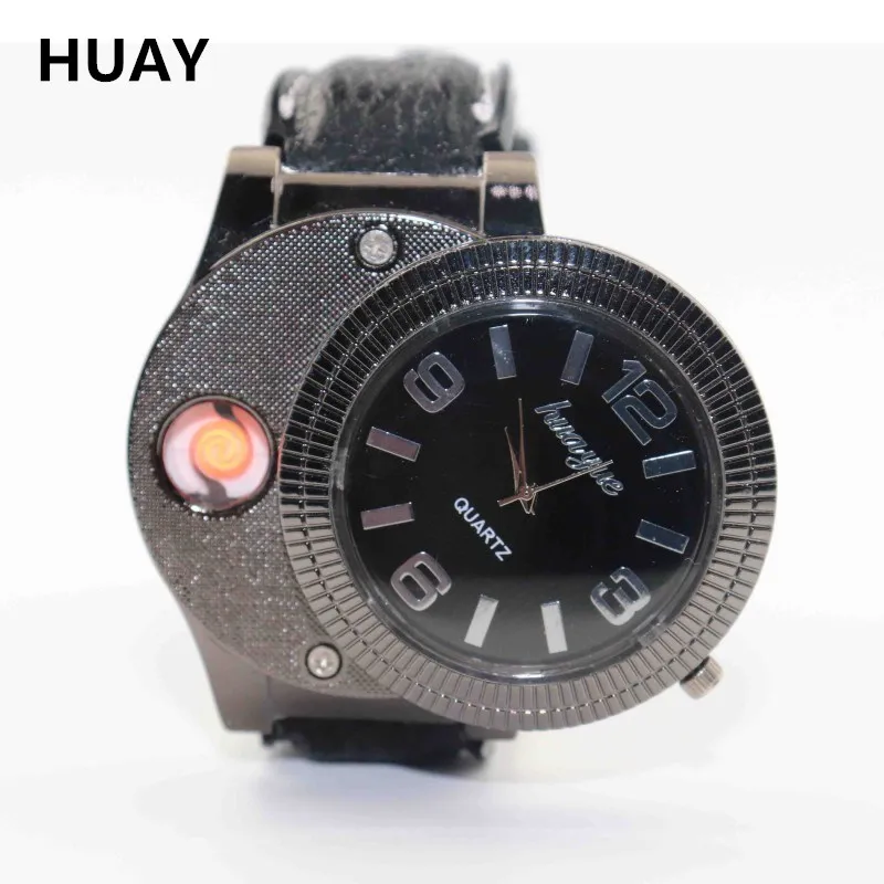 Lighter Watch Men Quartz watches casual Flameless Cigarette Lighter fashion USB Rechargeable Electronic watch F669 1pcs
Lighter Watch Men Quartz watches casual Flameless Cigarette Lighter fashion USB Rechargeable Electronic watch F669 1pcs
