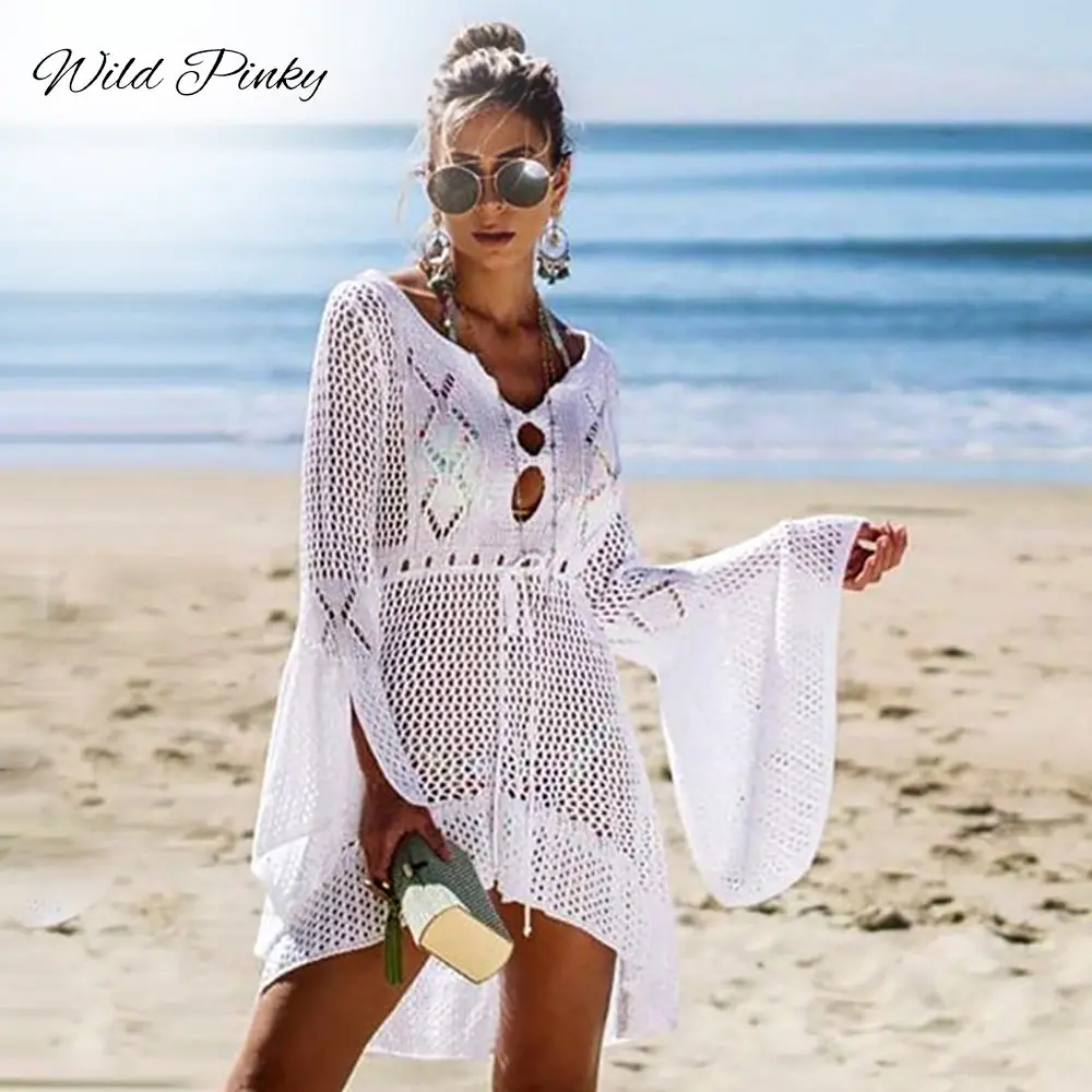 WildPinky V neck white mesh lace dress women sexy summer beach short dress Causal flare sleeve dress vestidos 2022
WildPinky V neck white mesh lace dress women sexy summer beach short dress Causal flare sleeve dress vestidos 2022