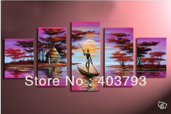 5panels pure hand painted oil paintings modern africa landscape Folk customs for decoration Free shipping
5panels pure hand painted oil paintings modern africa landscape Folk customs for decoration Free shipping