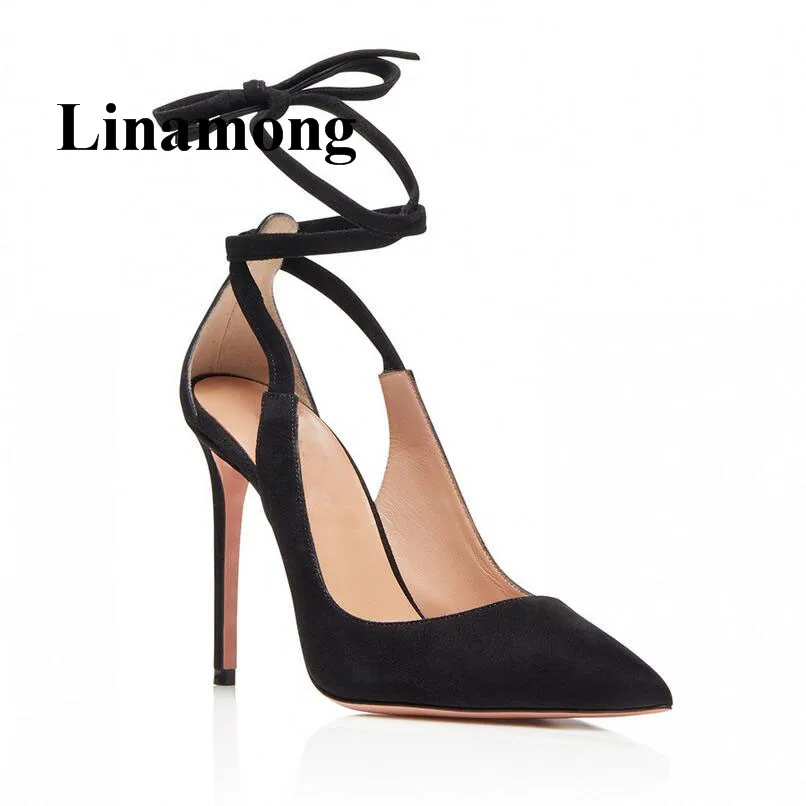Classic Fashion Flock Cross-tied Sexy Pointed Toe Thin High Heel Cover Heel Lady Shoes Wild Two Color Women Pumps Noamal Size
Classic Fashion Flock Cross-tied Sexy Pointed Toe Thin High Heel Cover Heel Lady Shoes Wild Two Color Women Pumps Noamal Size