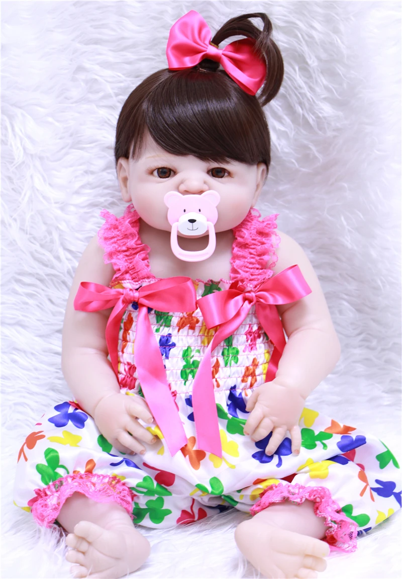 

Bebe dolls 22inch 55cm full silicone reborn baby girl dolls can bathe lifelike princess BJD doll real alive bonecas