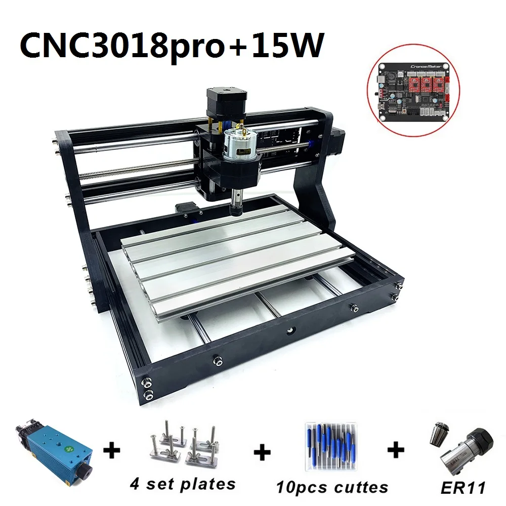 Фрезерный станок CNC3018 Pro, головка для гравировального станка, печатная плата, 15 Вт
Фрезерный станок CNC3018 Pro, головка для гравировального станка, печатная плата, 15 Вт
