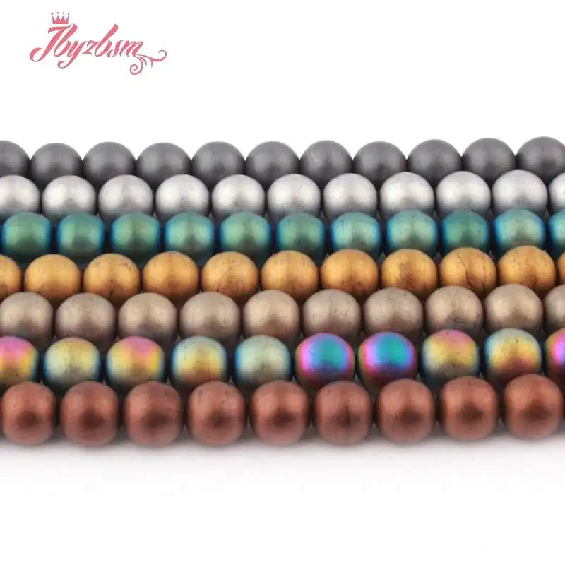 6mm Natural Round Frosted Matte Metallic Coated Hematite Stone Beads Strand 15" For DIY Necklace Jewelry Making,Free Shipping
6mm Natural Round Frosted Matte Metallic Coated Hematite Stone Beads Strand 15" For DIY Necklace Jewelry Making,Free Shipping