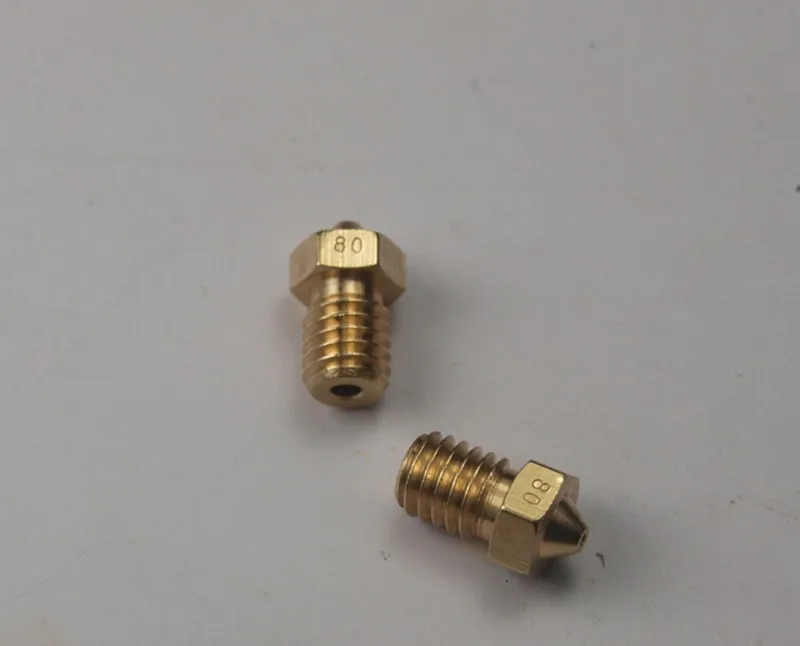 3D printer parts DIY Reprap brass i3D-V6 nozzle 0.8 mm1.75 mm filament hotend marked number 1.75*0.8mm
3D printer parts DIY Reprap brass i3D-V6 nozzle 0.8 mm1.75 mm filament hotend marked number 1.75*0.8mm