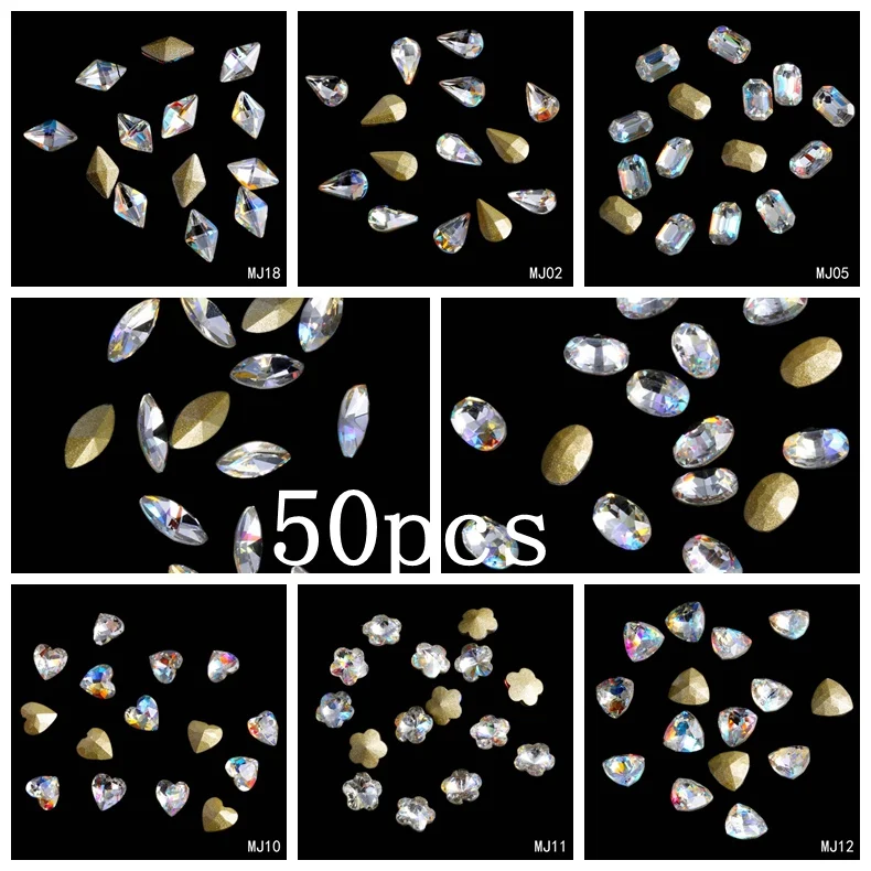 50pcs Clear AB Nail Art Decorations Pointback Nail Stickers DIY Craft Art Charm Stones Big Pack Shiny Stones
50pcs Clear AB Nail Art Decorations Pointback Nail Stickers DIY Craft Art Charm Stones Big Pack Shiny Stones