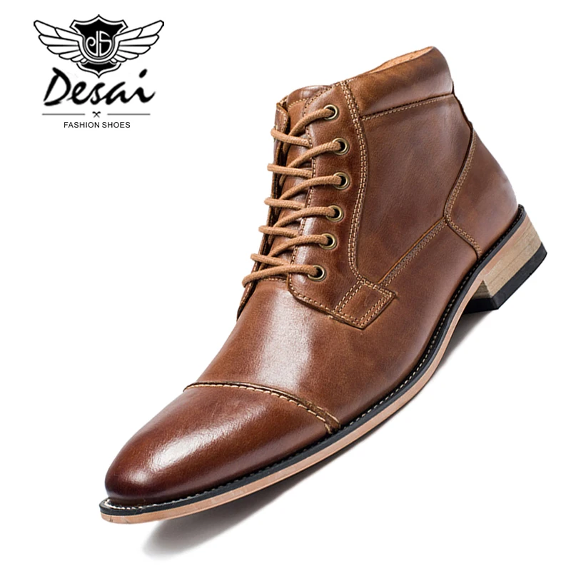 2019 Winter New Men's Casual High-Top Shoes Genuine Leather Boots High Boots Oxfords Men's Large Size Shoes 7.5-13
2019 Winter New Men's Casual High-Top Shoes Genuine Leather Boots High Boots Oxfords Men's Large Size Shoes 7.5-13