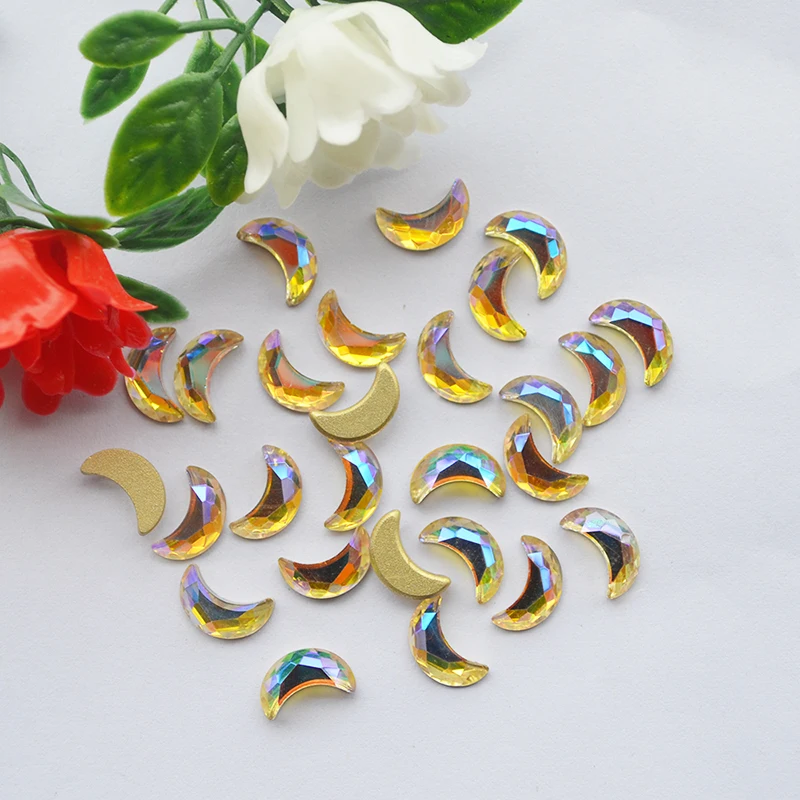 Flat back Crystal Rhinestones 3D Moon Glass Stones 5*8mm Glitter Crystal AB Nail Art Rhinestone for Nails Decoration
Flat back Crystal Rhinestones 3D Moon Glass Stones 5*8mm Glitter Crystal AB Nail Art Rhinestone for Nails Decoration