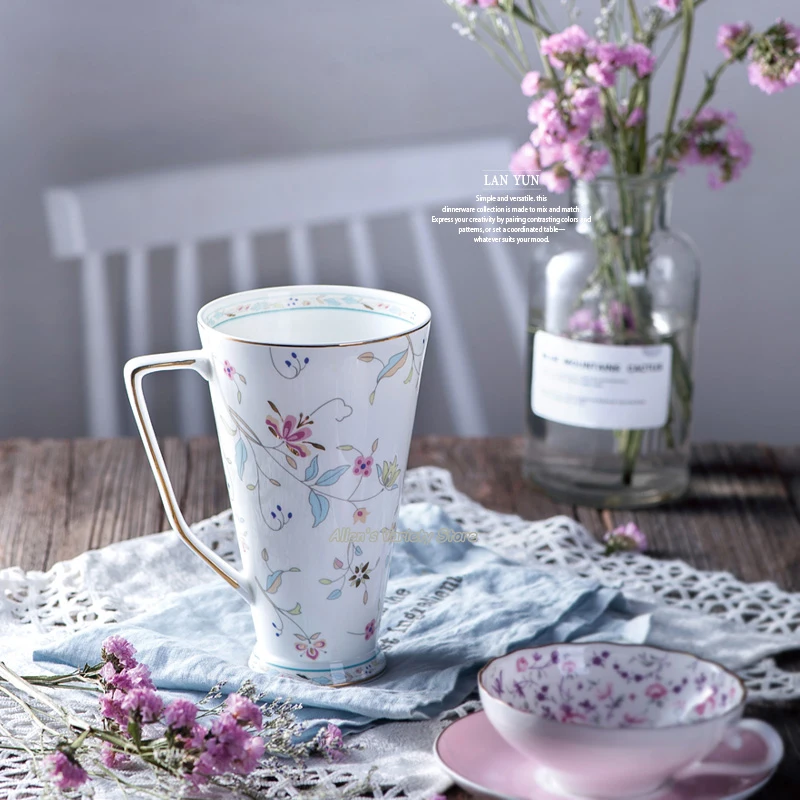 Flowers Warm Style High Mug Teacup Golden Ceramic Mug Porcelain Gilded Mug Coffee Mug Milk Cup gilding Cup gold-plating Mug
Flowers Warm Style High Mug Teacup Golden Ceramic Mug Porcelain Gilded Mug Coffee Mug Milk Cup gilding Cup gold-plating Mug