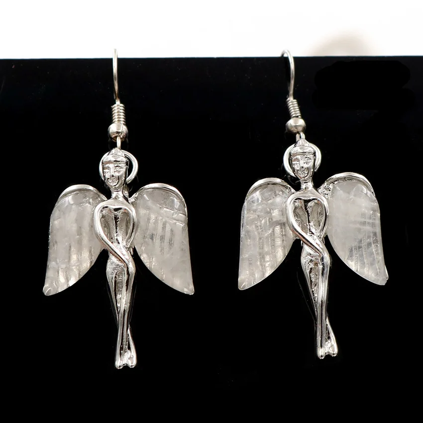 xinshangmie 1Pair Silver Plated Trendy Cute Natural White Rock Crystal Angel Wing Earring Women Elegant Charm Earring Jewelry
xinshangmie 1Pair Silver Plated Trendy Cute Natural White Rock Crystal Angel Wing Earring Women Elegant Charm Earring Jewelry