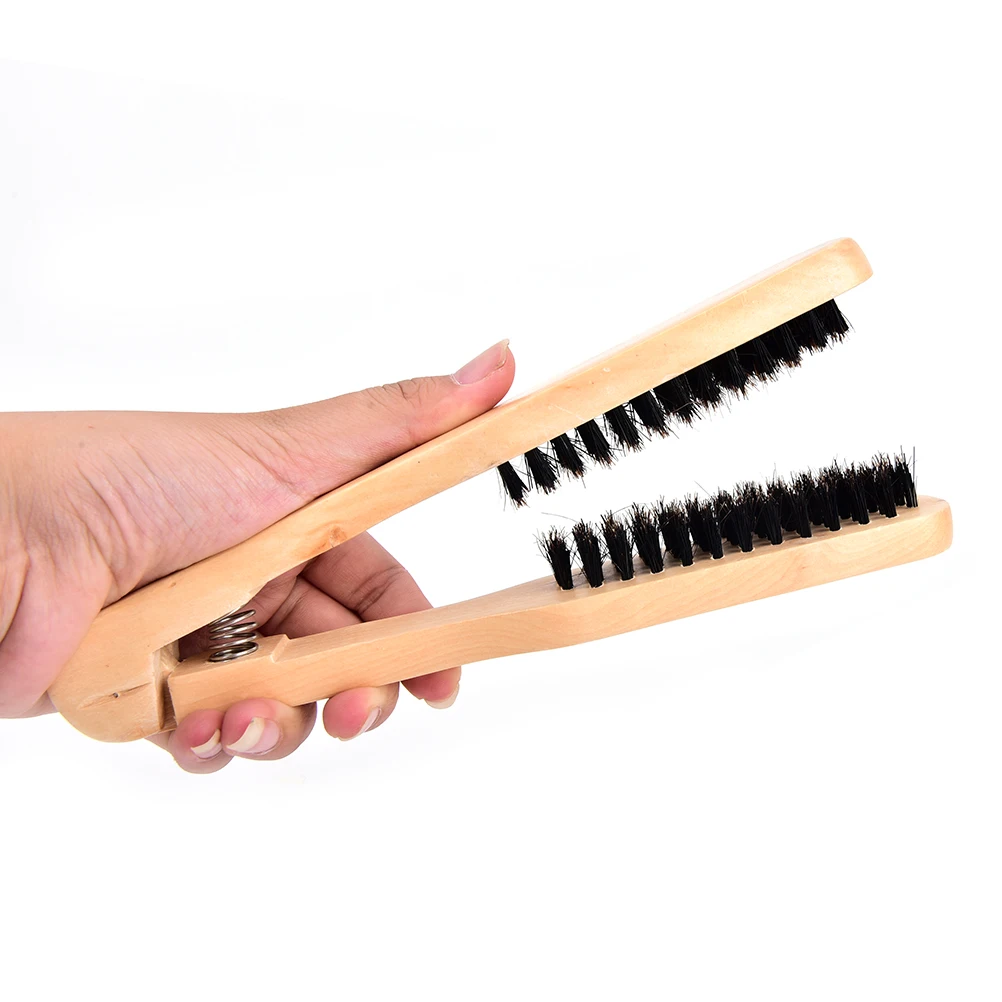 V Type Straight Hair DIY Salon Hairdressing Boar Bristle Hair Brush Styling Anti-static Comb
V Type Straight Hair DIY Salon Hairdressing Boar Bristle Hair Brush Styling Anti-static Comb