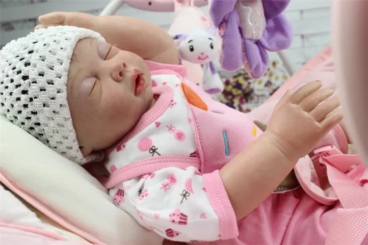 NPK reborn girl dolls полное Силиконовое боди 20 "Настоящая игрушка" Спящий