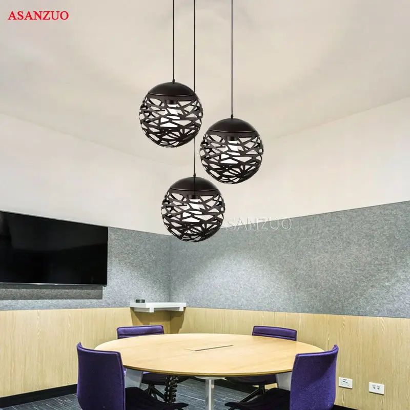 Modern LED Pendant Lamp White Black Round ball Metal Hollowed Pendant Light Stair Dinning Living Room Hanging Lighting
Modern LED Pendant Lamp White Black Round ball Metal Hollowed Pendant Light Stair Dinning Living Room Hanging Lighting