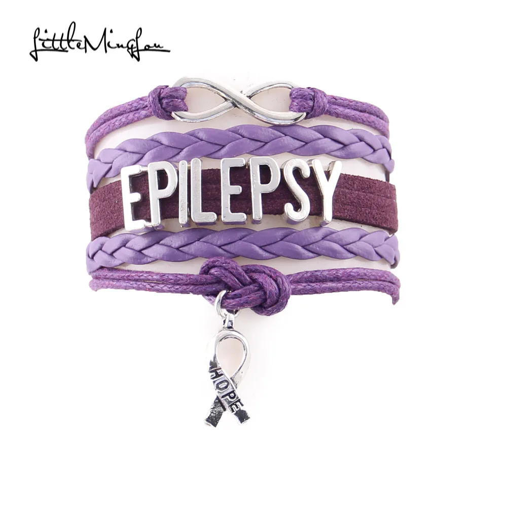 Little Minglou Infinity Hope EPILEPSY Bracelet Awareness Leather Wrap Men Bracelets & Bangles For Women Jewelry Drop Shipping
Little Minglou Infinity Hope EPILEPSY Bracelet Awareness Leather Wrap Men Bracelets & Bangles For Women Jewelry Drop Shipping