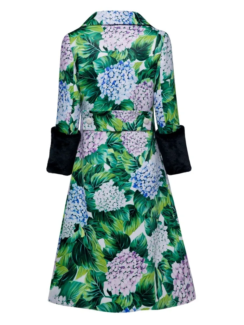Spring Coat Women Green Patchwork Button Print Three-Quarter Sleeve Button Long Nice Coat Warm Girls Velvet Sleeves
Spring Coat Women Green Patchwork Button Print Three-Quarter Sleeve Button Long Nice Coat Warm Girls Velvet Sleeves