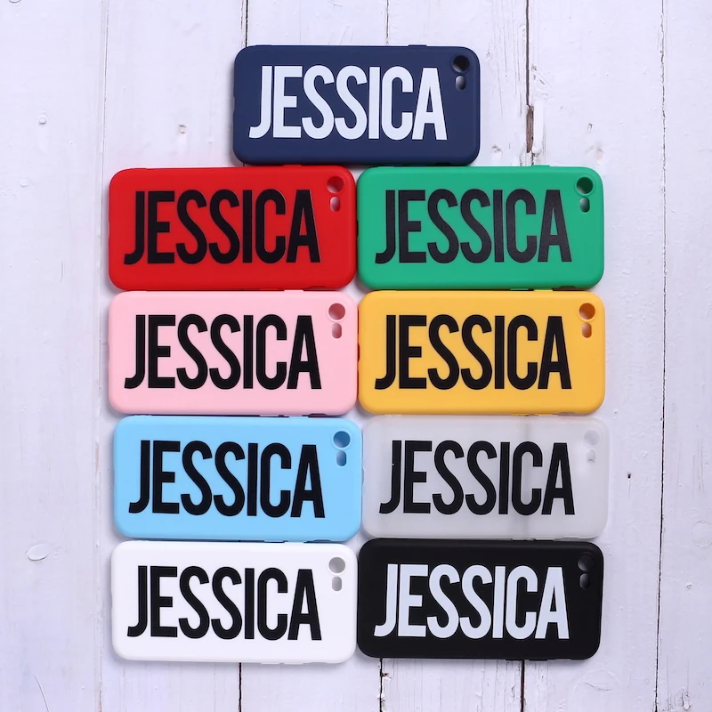 For iPhone 12 11 Pro 6S XS Max XR 7 7Plus 8 8Plus X 5 Soft Cover Phone Case Personalized Custom Name Text Matte Candy Color
For iPhone 12 11 Pro 6S XS Max XR 7 7Plus 8 8Plus X 5 Soft Cover Phone Case Personalized Custom Name Text Matte Candy Color