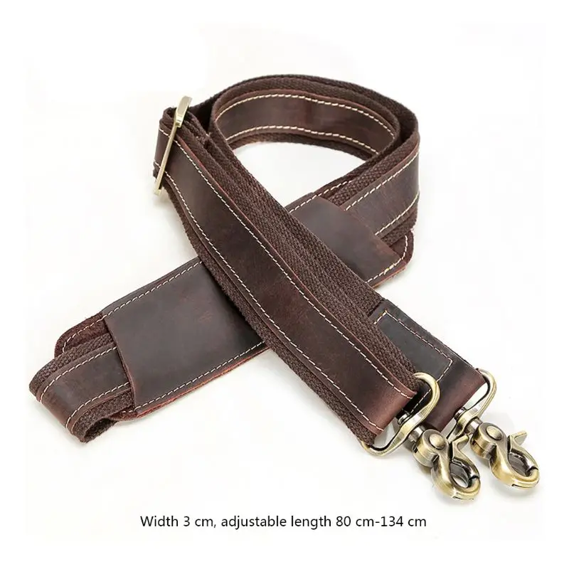 THINKTHENDO Adjustable Vintage Leather Replacement Shoulder Strap For Luggage Bag Accessories 80-134cm
THINKTHENDO Adjustable Vintage Leather Replacement Shoulder Strap For Luggage Bag Accessories 80-134cm