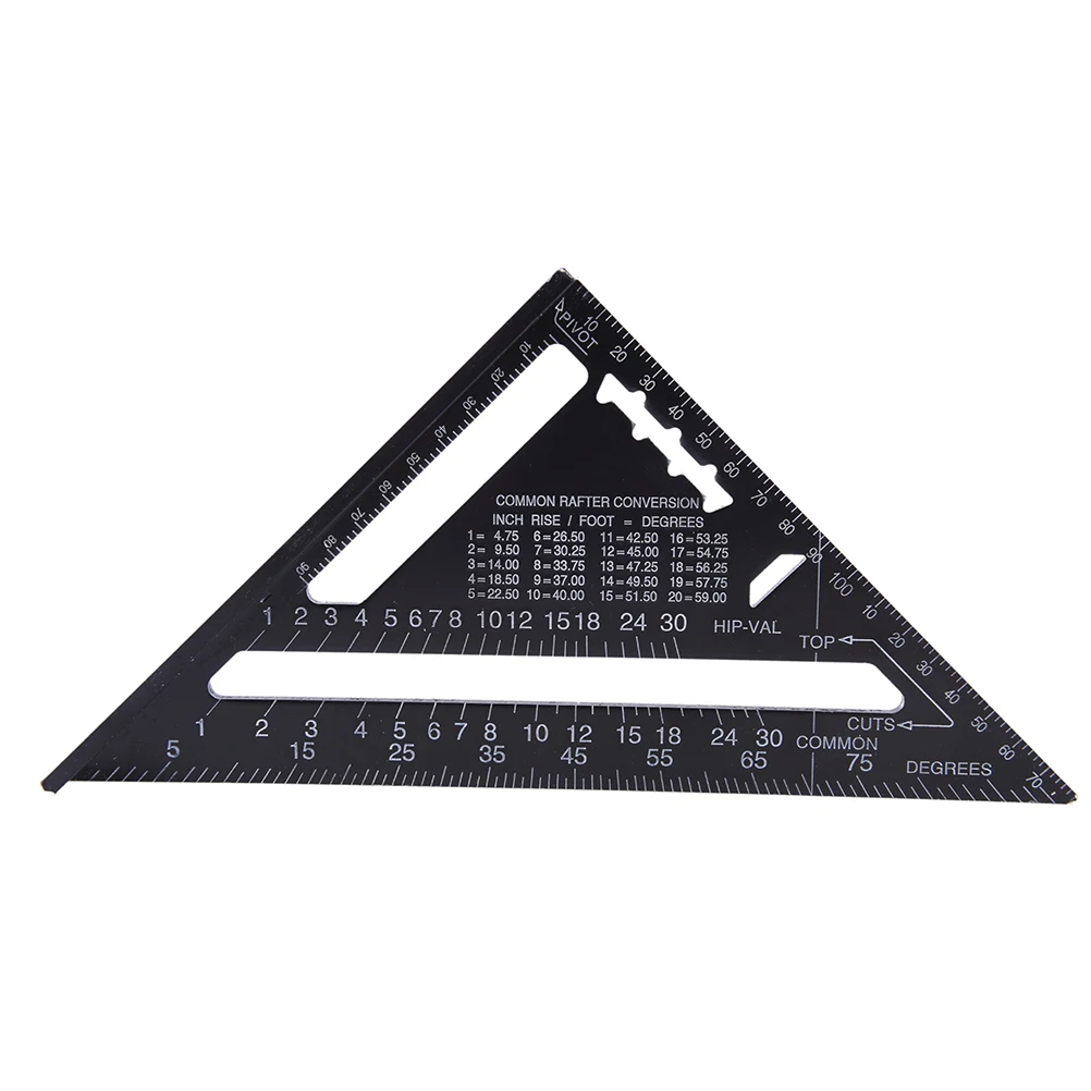 1PC 7' Aluminum Alloy Triangle Angle Protractor Speed Square Measuring Ruler Miter For Carpenter Woodworking Hand Tools
1PC 7' Aluminum Alloy Triangle Angle Protractor Speed Square Measuring Ruler Miter For Carpenter Woodworking Hand Tools