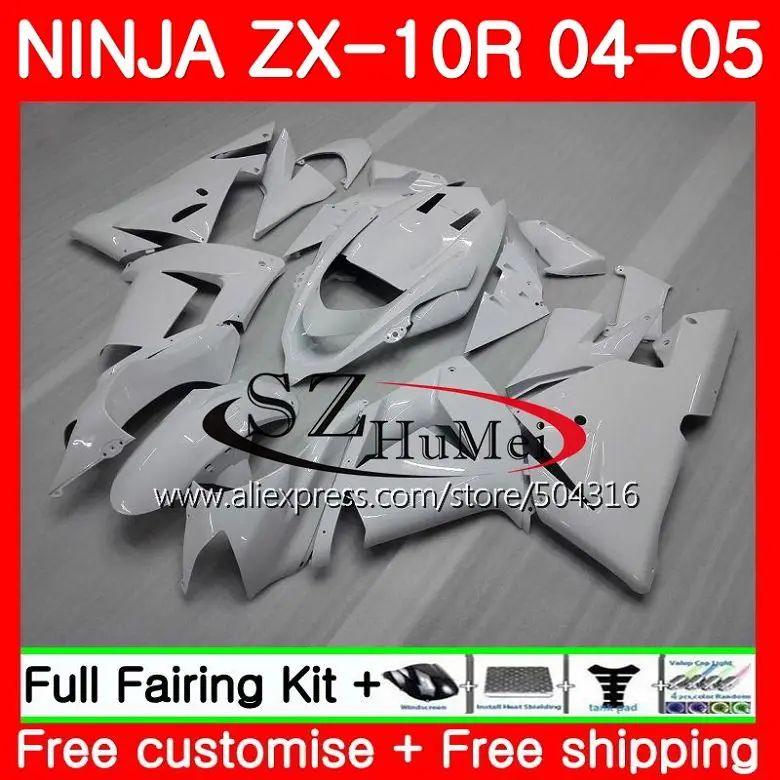 Bodywork For KAWASAKI NINJA glossy white ZX1000C ZX-10R 04-05 ZX1000 C 15SH6 ZX 10 R ZX10R 04 05 ZX 10R 2004 2005 Fairings kit
Bodywork For KAWASAKI NINJA glossy white ZX1000C ZX-10R 04-05 ZX1000 C 15SH6 ZX 10 R ZX10R 04 05 ZX 10R 2004 2005 Fairings kit