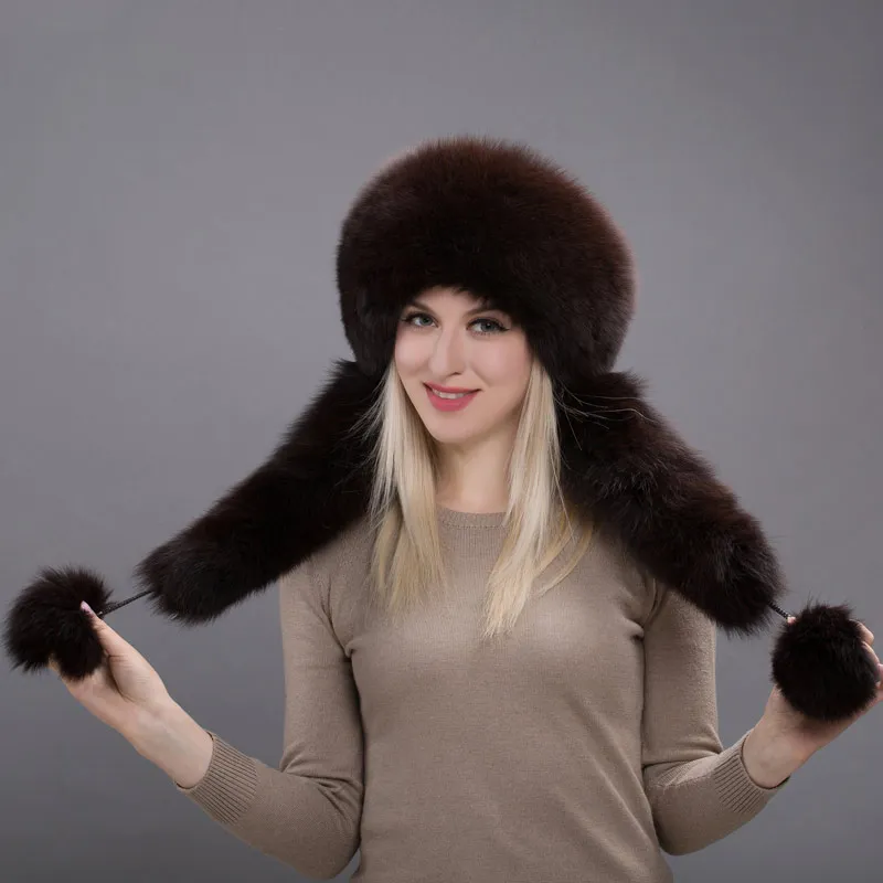 2018 шапка женская женские шапки-бомберы из натурального Лисьего меха с кроличьим