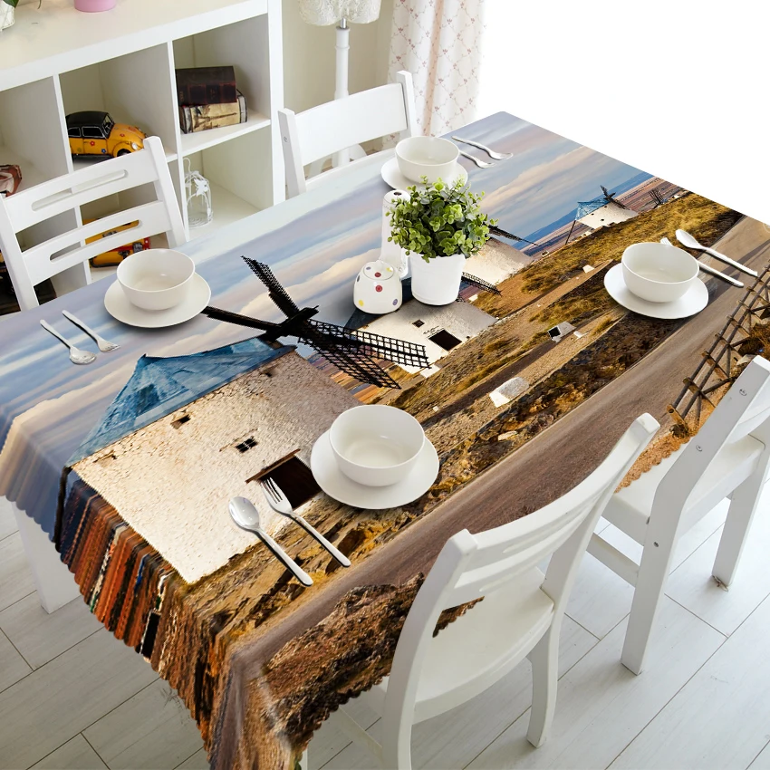 World Landscape 3d Tablecloth Dutch Windmill Castle Small Town Pattern Polyester Cotton Rectangular&Round Table cloth for Party
World Landscape 3d Tablecloth Dutch Windmill Castle Small Town Pattern Polyester Cotton Rectangular&Round Table cloth for Party